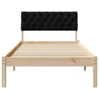 Bettgestell Braun und Schwarz 90 x 190 cm Massivholz Kiefer