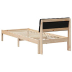 Bettgestell Braun und Schwarz 75 x 190 cm Massivholz Kiefer