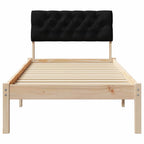 Bettgestell Braun und Schwarz 75 x 190 cm Massivholz Kiefer