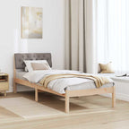 Bettgestell Braun und Taupe 75 x 190 cm Massivholz Kiefer