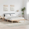 Bettgestell Braun und hellgrau 135 x 190 cm Massivholz Kiefer