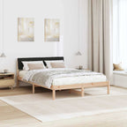 Bettgestell Braun und Schwarz 135 x 190 cm Massivholz Kiefer