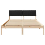 Bettgestell Braun und Schwarz 135 x 190 cm Massivholz Kiefer