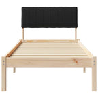 Bettgestell Braun und Schwarz 75 x 190 cm Massivholz Kiefer