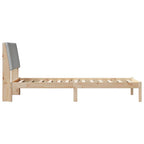 Bettgestell Braun und hellgrau 100 x 200 cm Massivholz Kiefer