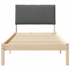 Bettgestell Braun und Dunkelgrau 100 x 200 cm Massivholz Kiefer