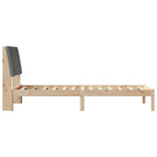 Bettgestell Braun und Dunkelgrau 100 x 200 cm Massivholz Kiefer