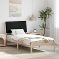 Bettgestell Braun und Schwarz 100 x 200 cm Massivholz Kiefer