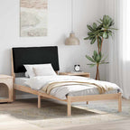 Bettgestell Braun und Schwarz 100 x 200 cm Massivholz Kiefer