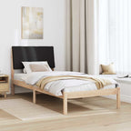 Bettgestell Braun und Schwarz 100 x 200 cm Massivholz Kiefer