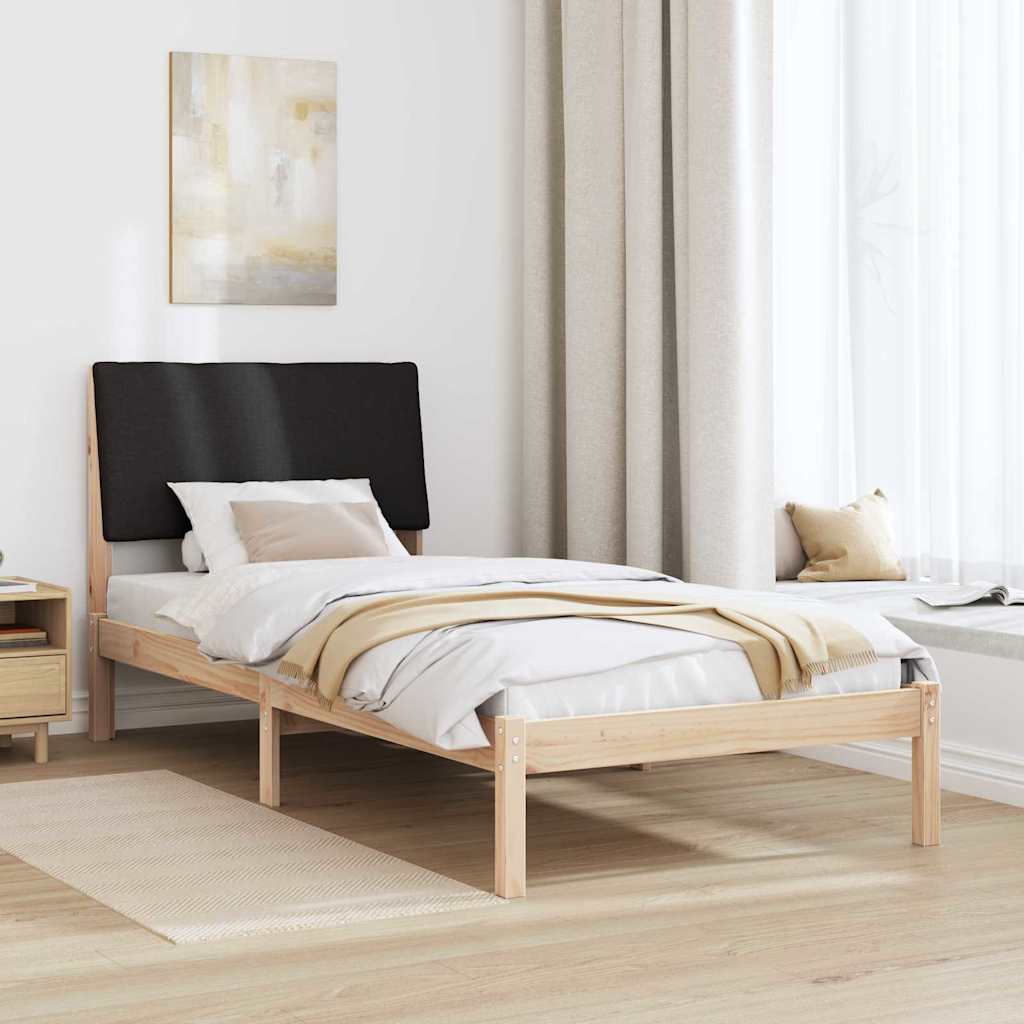Bettgestell Braun und Schwarz 100 x 200 cm Massivholz Kiefer