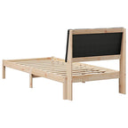 Bettgestell Braun und Schwarz 100 x 200 cm Massivholz Kiefer