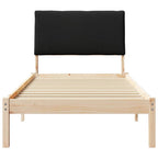 Bettgestell Braun und Schwarz 100 x 200 cm Massivholz Kiefer