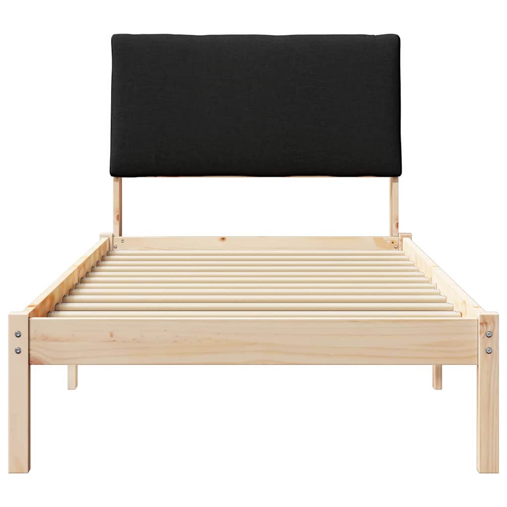 Bettgestell Braun und Schwarz 100 x 200 cm Massivholz Kiefer