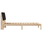 Bettgestell Braun und Schwarz 100 x 200 cm Massivholz Kiefer