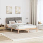 Bettgestell mit gepolstertem Kopfteil Braun 135 x 190 cm
