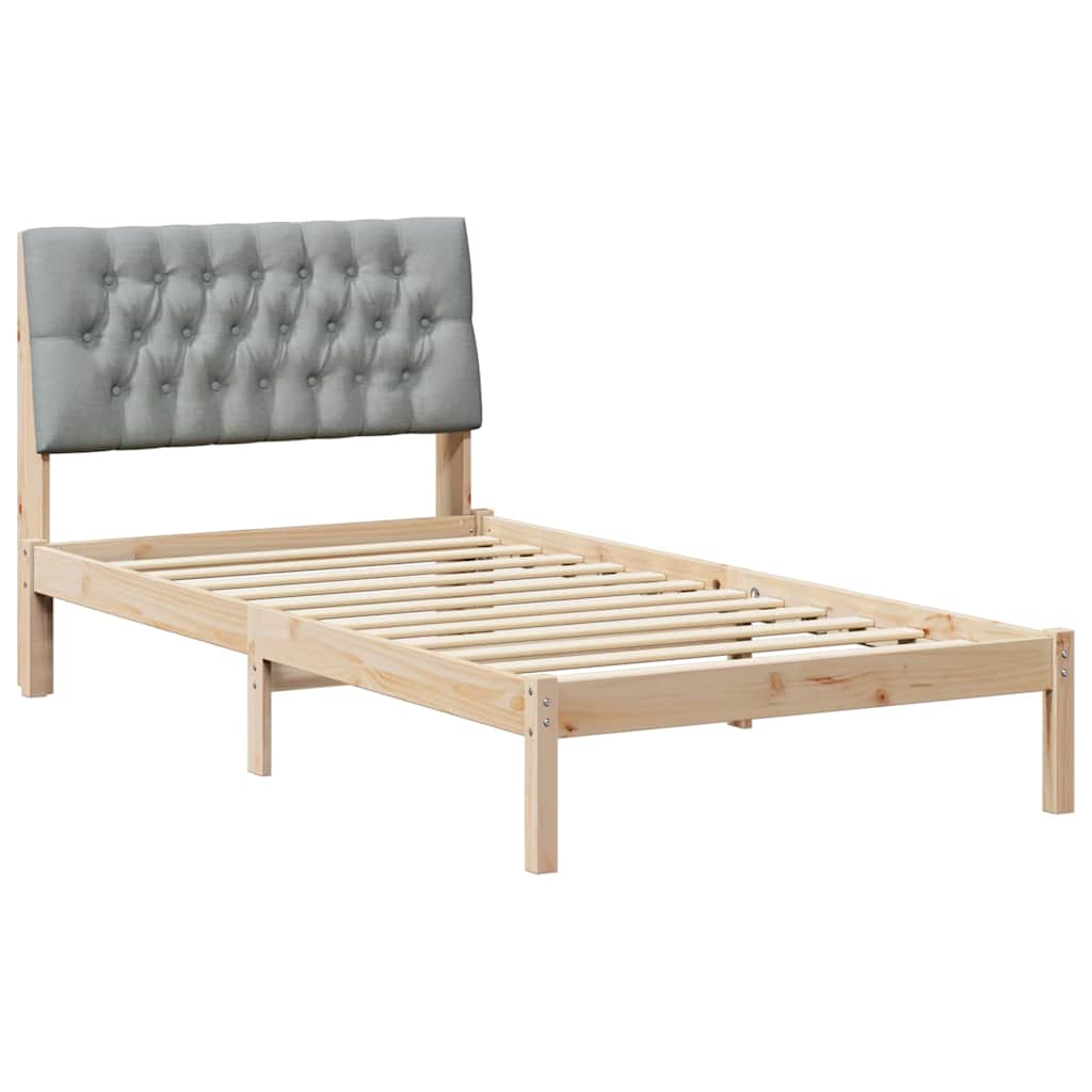 Bettgestell mit gepolstertem Kopfteil Braun 100 x 200 cm