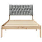 Bettgestell mit gepolstertem Kopfteil Braun 100 x 200 cm