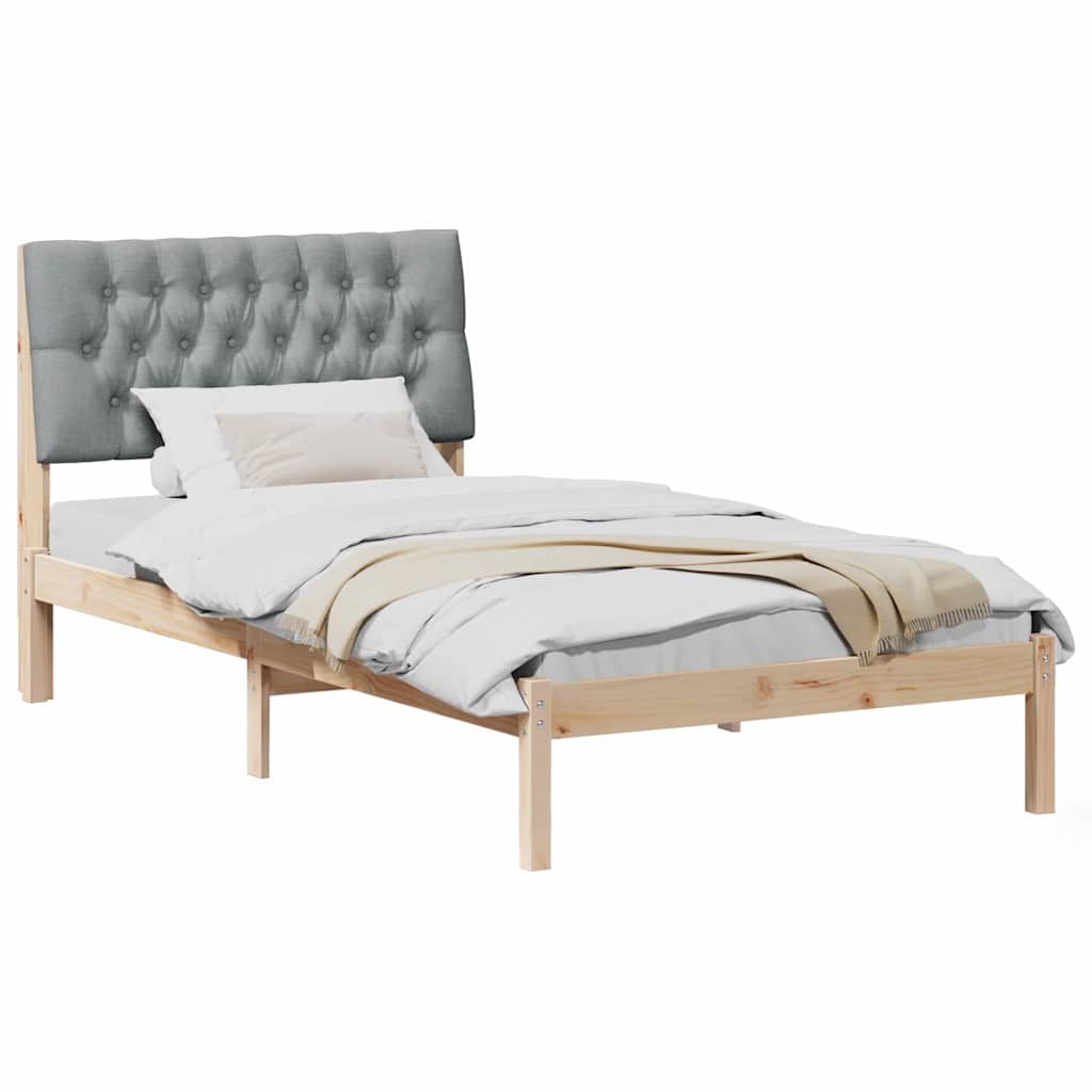 Bettgestell mit gepolstertem Kopfteil Braun 100 x 200 cm