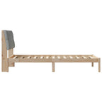 Bettgestell mit gepolstertem Kopfteil Braun 100 x 200 cm