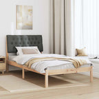 Bettgestell mit gepolstertem Kopfteil Braun 100 x 200 cm