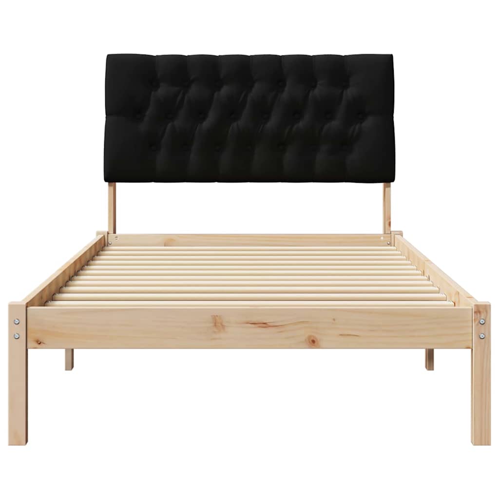Bettgestell mit gepolstertem Kopfteil Braun 100 x 200 cm