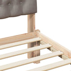 Bettgestell mit gepolstertem Kopfteil Braun 100 x 200 cm