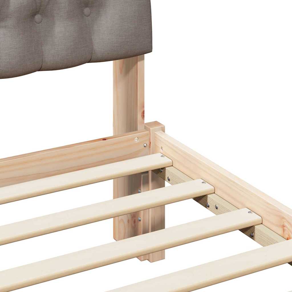 Bettgestell mit gepolstertem Kopfteil Braun 100 x 200 cm