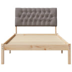 Bettgestell mit gepolstertem Kopfteil Braun 100 x 200 cm