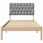 Bettgestell mit gepolstertem Kopfteil Braun 75 x 190 cm