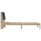 Bettgestell mit gepolstertem Kopfteil Braun 75 x 190 cm