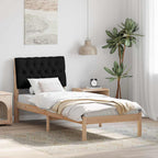 Bettgestell mit gepolstertem Kopfteil Braun 75 x 190 cm