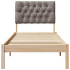 Bettgestell mit gepolstertem Kopfteil Braun 75 x 190 cm