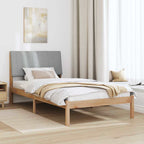 Bettrahmen mit Kopfteil Braun 100 x 200 cm Massives Kiefernholz