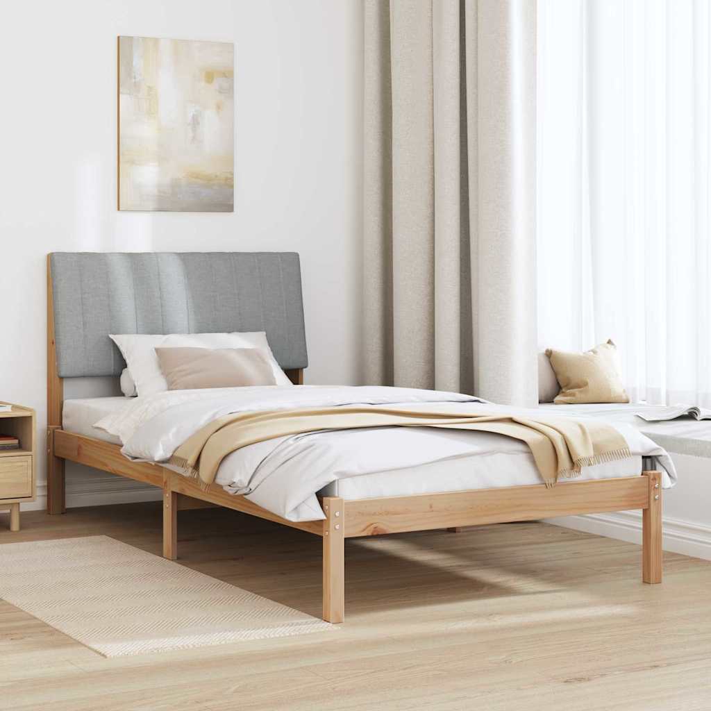 Bettrahmen mit Kopfteil Braun 100 x 200 cm Massives Kiefernholz