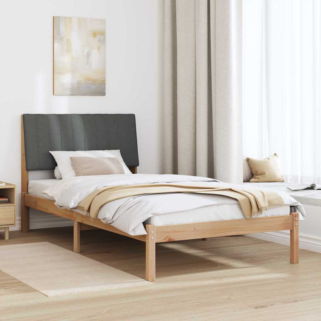 Bettrahmen mit Kopfteil Braun 100 x 200 cm Massives Kiefernholz