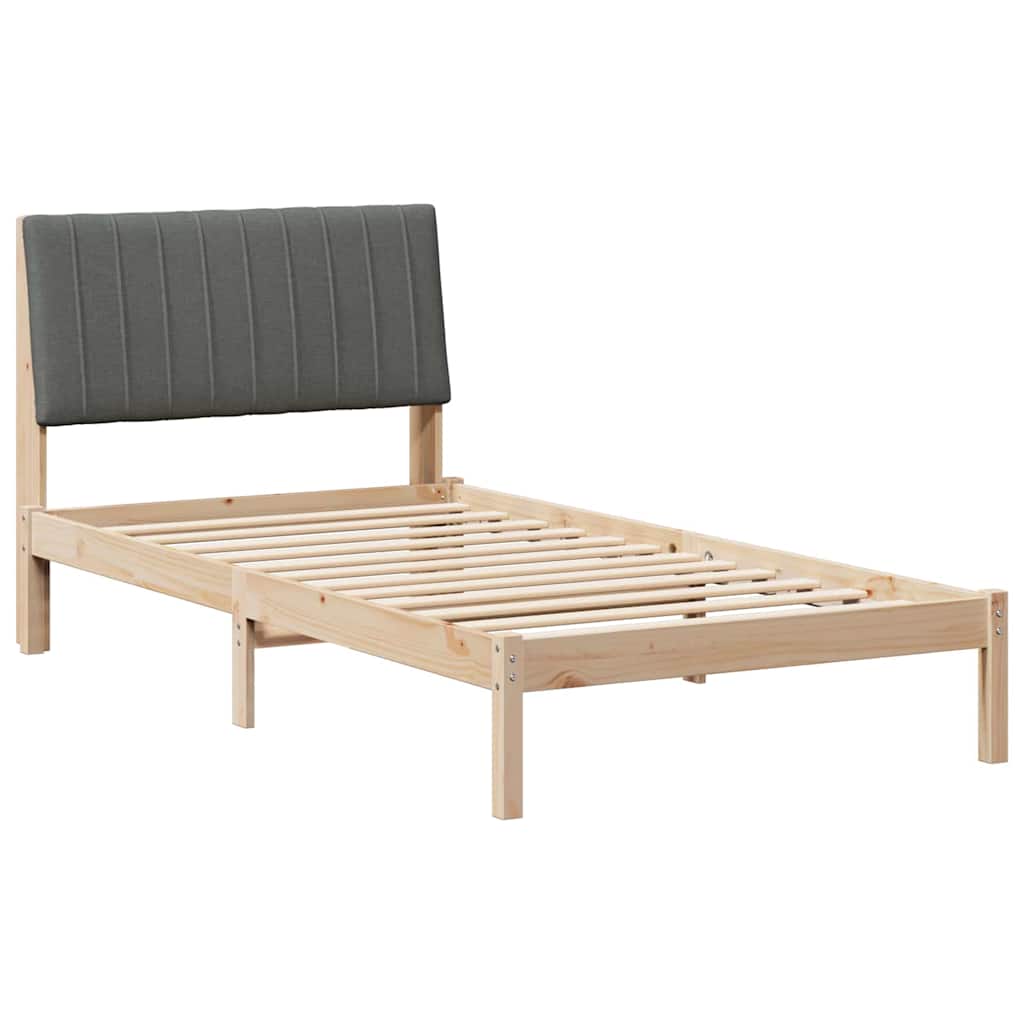 Bettrahmen mit Kopfteil Braun 100 x 200 cm Massives Kiefernholz