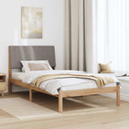Bettrahmen mit Kopfteil Braun 100 x 200 cm Massives Kiefernholz