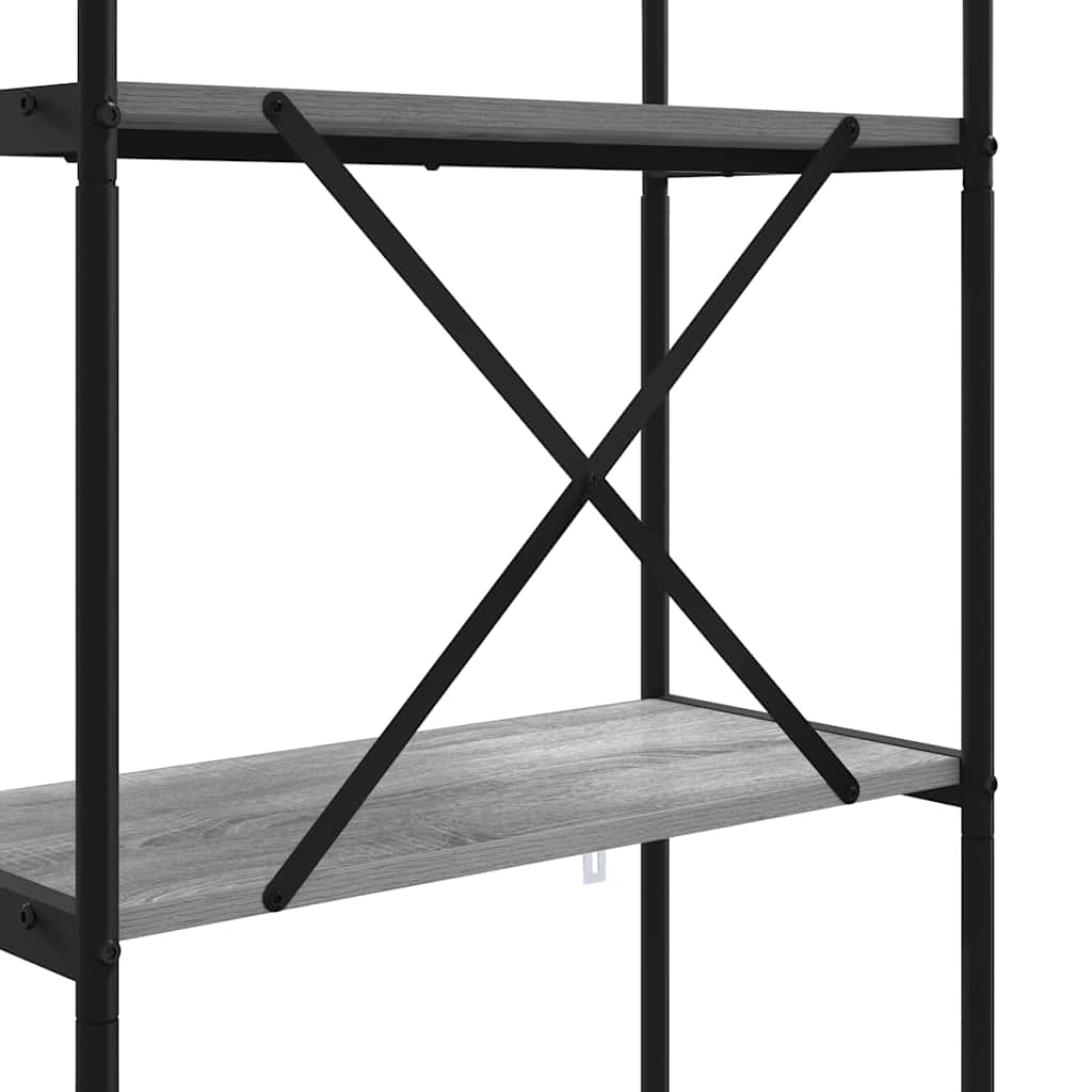 Bücherregal Graues Sonoma 80 x 30 x 183 cm Holzwerkstoff