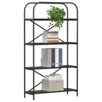Bücherregal Schwarz Eichen-Optik 80 x 30 x 146 cm Holzwerkstoff