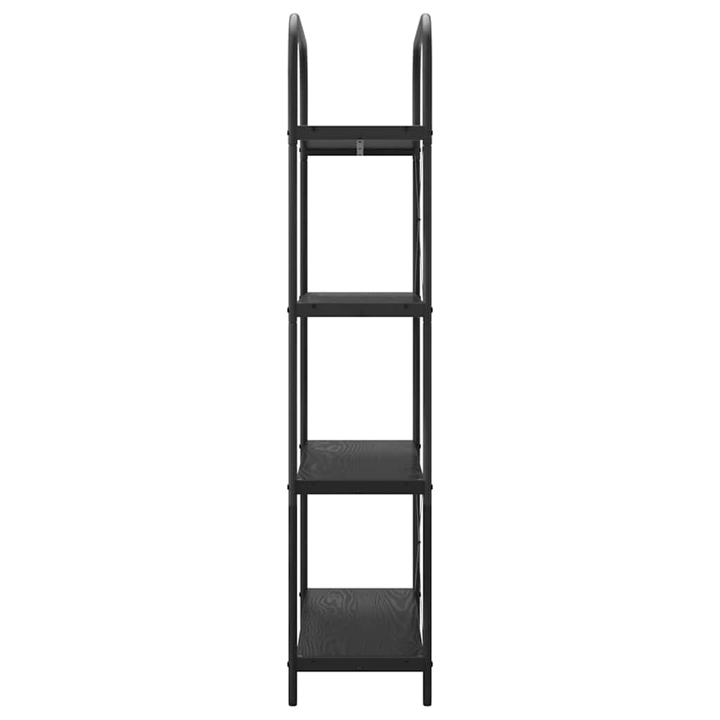 Bücherregal Schwarz Eichen-Optik 80 x 30 x 146 cm Holzwerkstoff