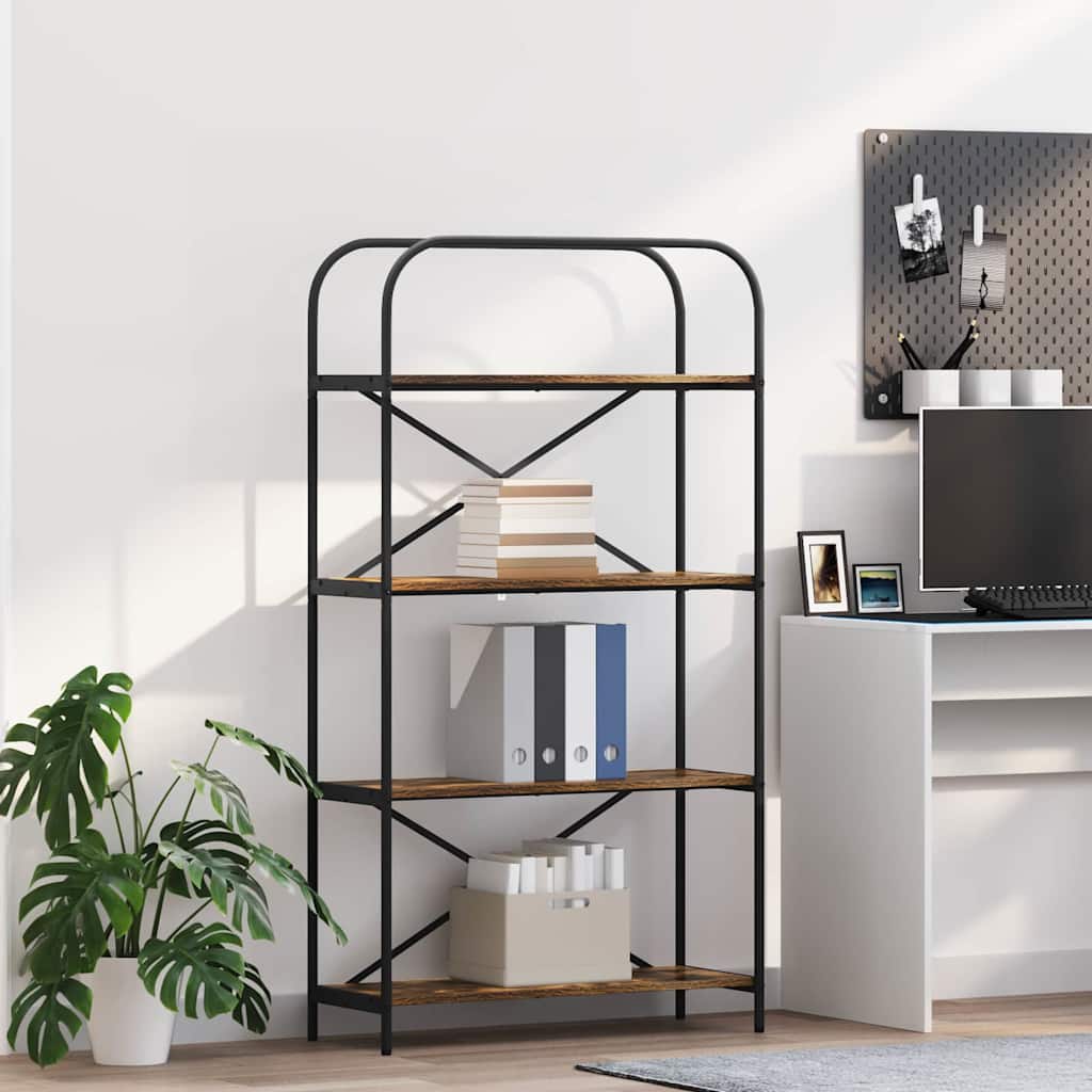 Bücherregal Geräucherte Eiche 80 x 30 x 146 cm Holzwerkstoff