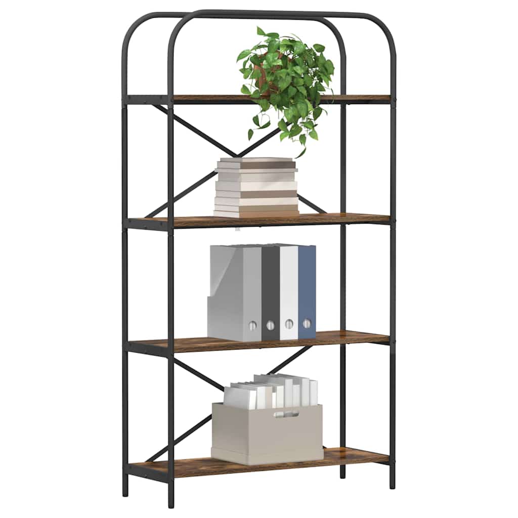 Bücherregal Geräucherte Eiche 80 x 30 x 146 cm Holzwerkstoff
