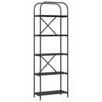Bücherregal Schwarz Eichen-Optik 60 x 30 x 183 cm Holzwerkstoff