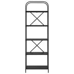 Bücherregal Schwarz Eichen-Optik 60 x 30 x 183 cm Holzwerkstoff