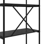 Bücherregal Schwarz Eichen-Optik 60 x 30 x 146 cm Holzwerkstoff