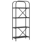 Bücherregal Schwarz Eichen-Optik 60 x 30 x 146 cm Holzwerkstoff