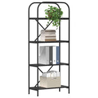 Bücherregal Schwarz Eichen-Optik 60 x 30 x 146 cm Holzwerkstoff