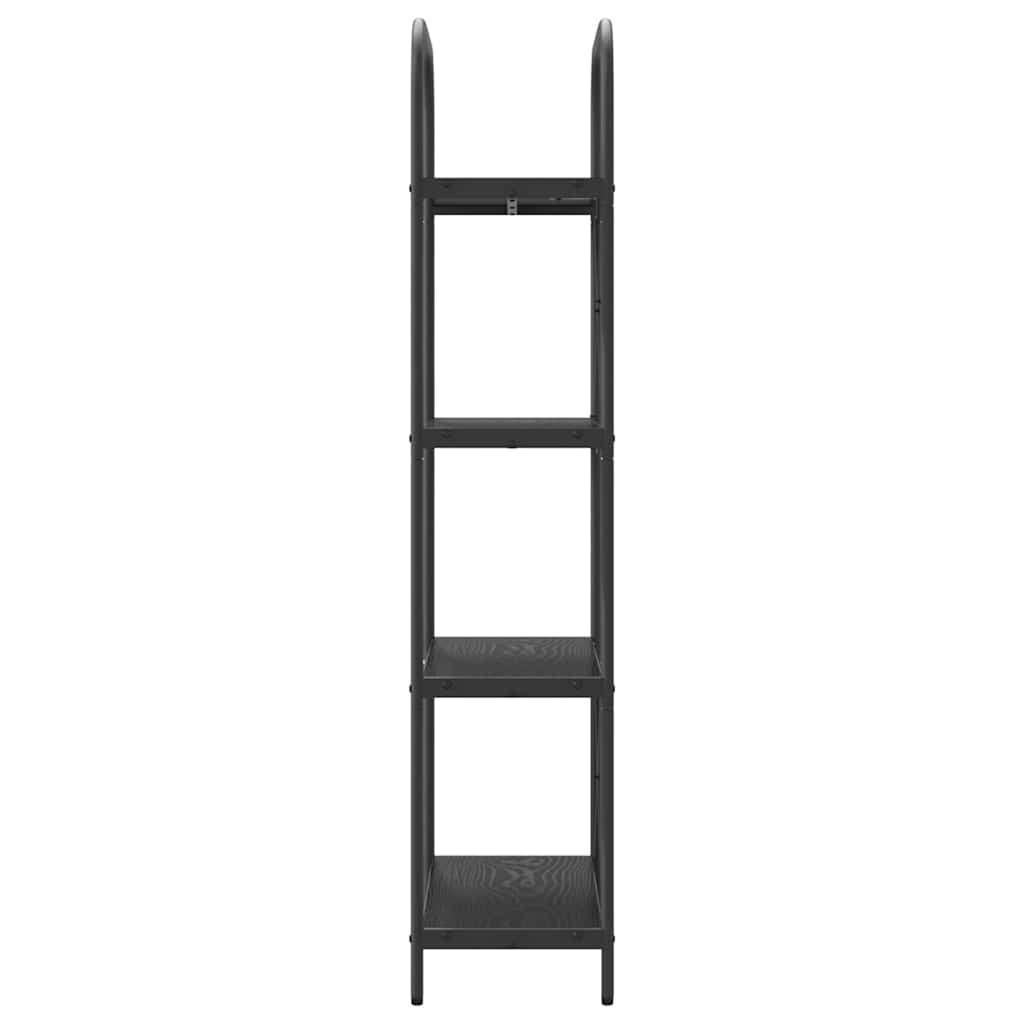 Bücherregal Schwarz Eichen-Optik 60 x 30 x 146 cm Holzwerkstoff