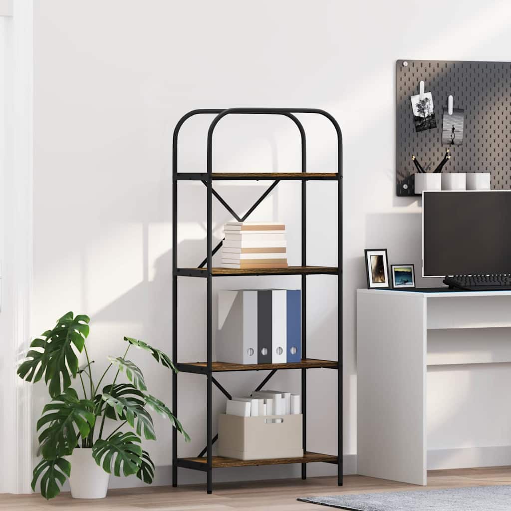 Bücherregal Geräucherte Eiche 60 x 30 x 146 cm Holzwerkstoff